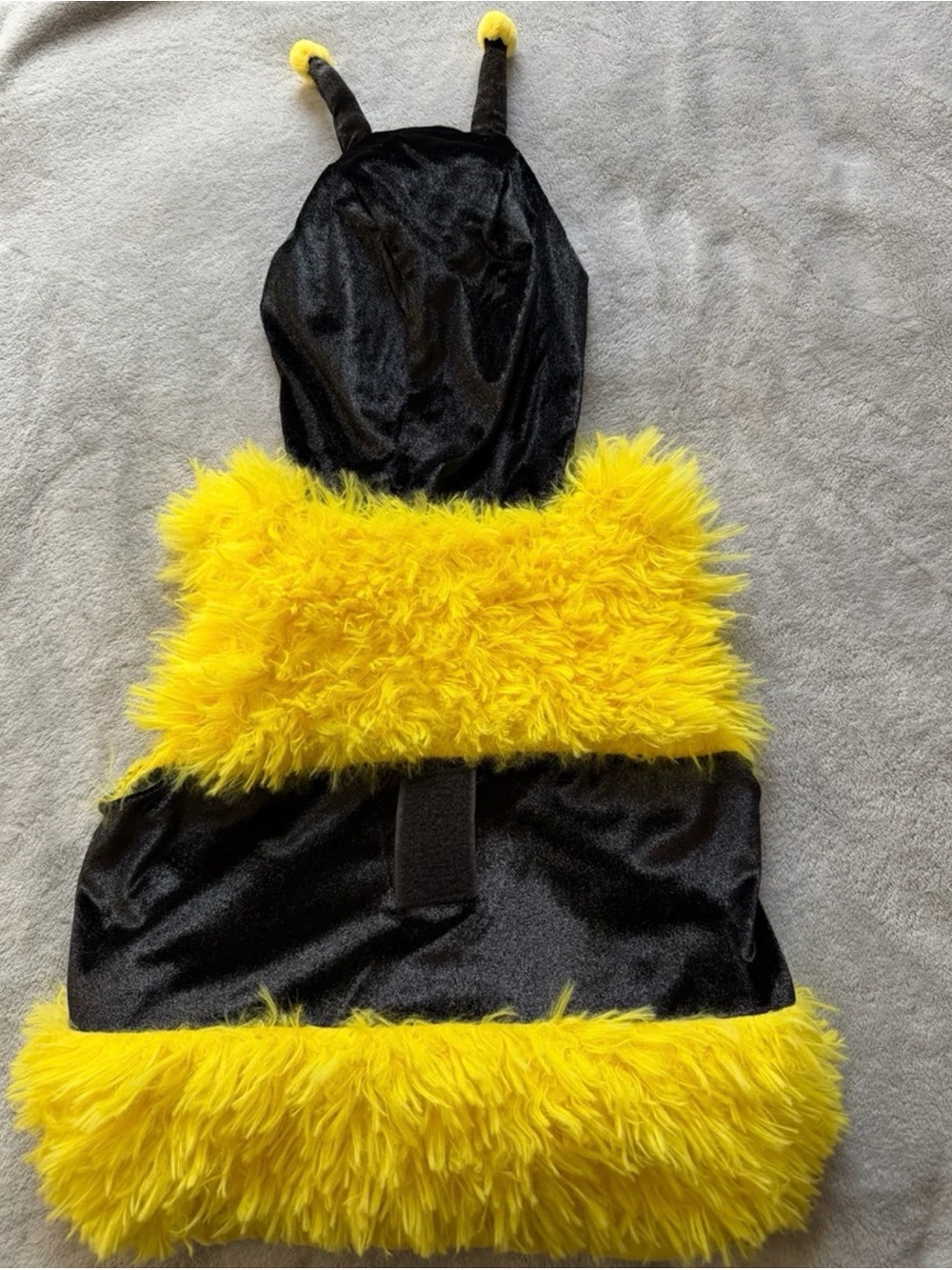 Yellow & Black Fuzzy Bumblebee Costume